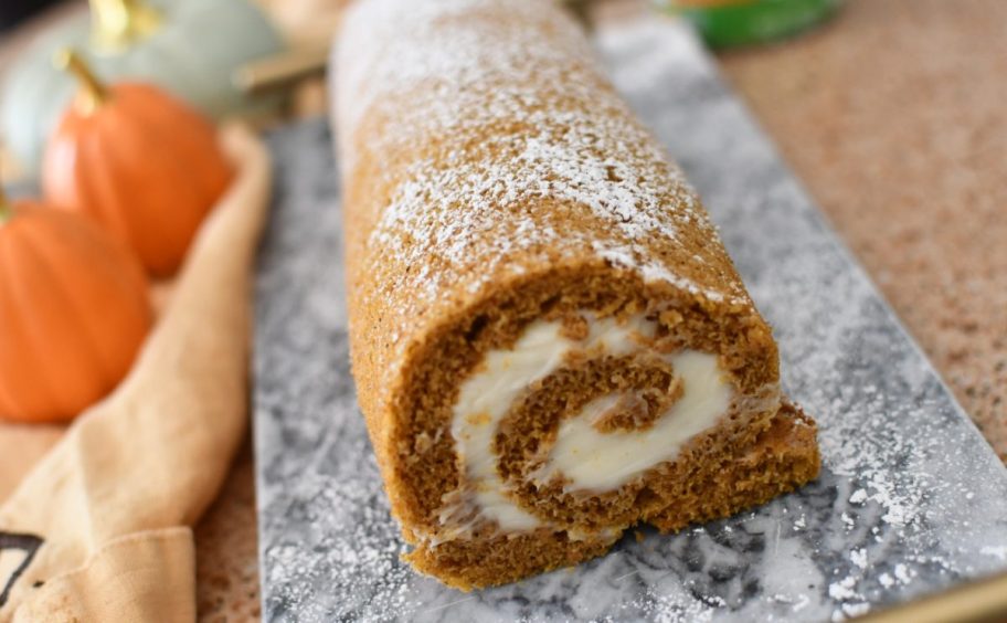 Pumpkin Swiss Roll with Cream Cheese Frosting (It’s Actually Easy to Make!)