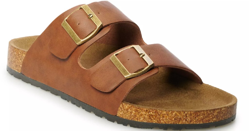 sonoma men's leather footbed sandals