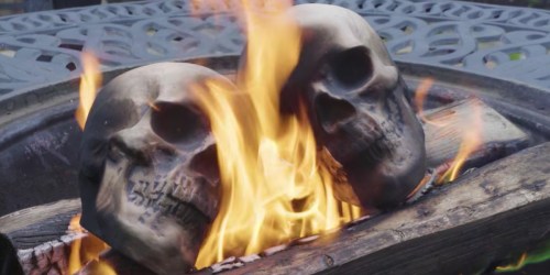 These Skull Fire Logs Will Give You the Most Terrifying Fire for Halloween