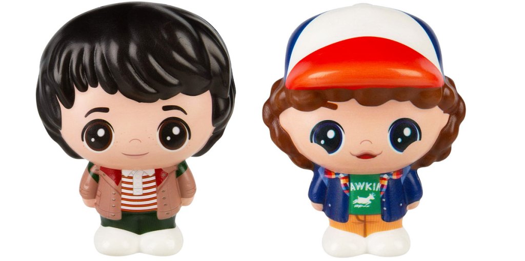 squishable toys of mike & dustin from stranger things