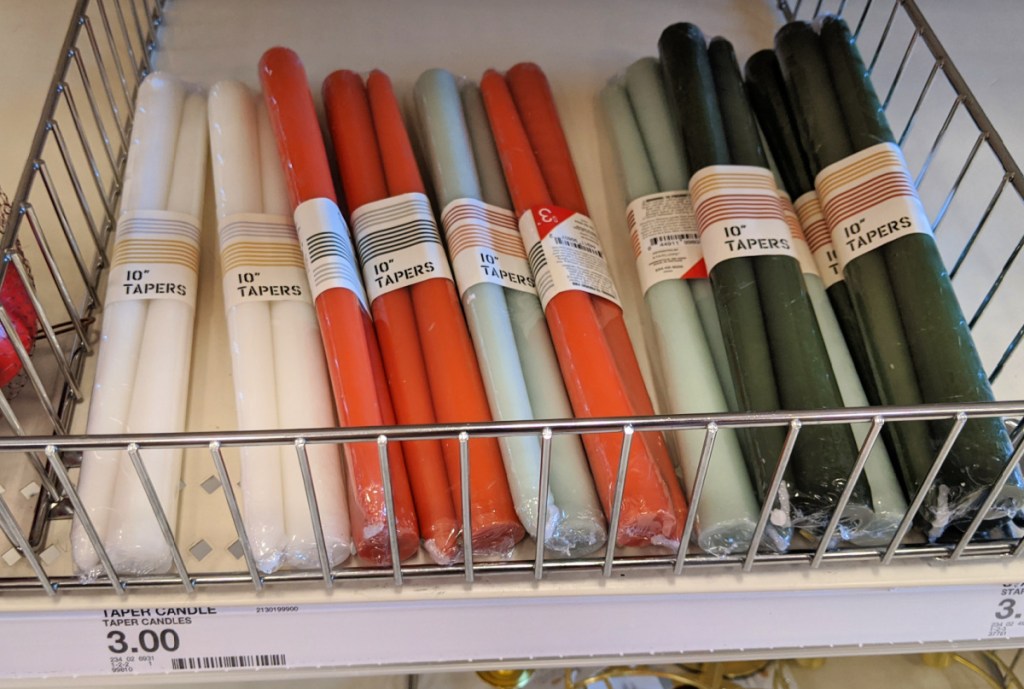 Taper Candle Sticks in dollar spot at Target