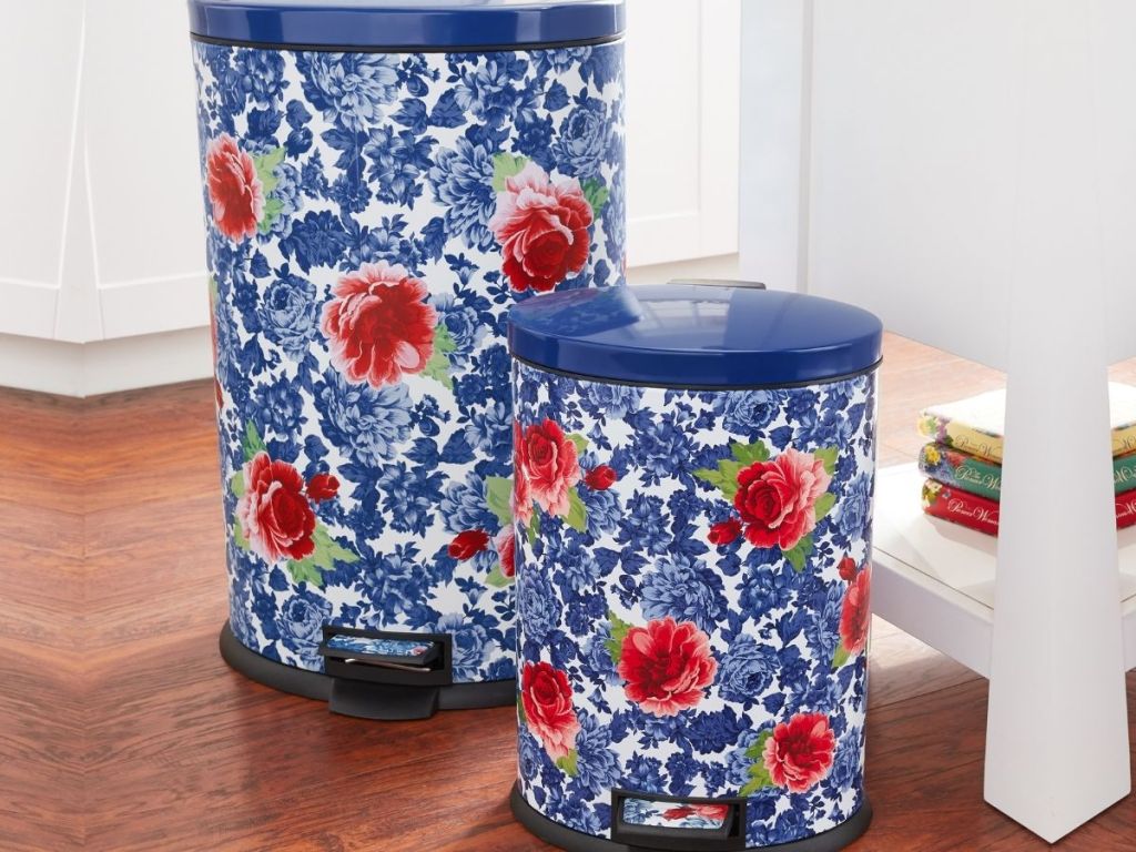 The Pioneer Woman Floral Trash Cans
