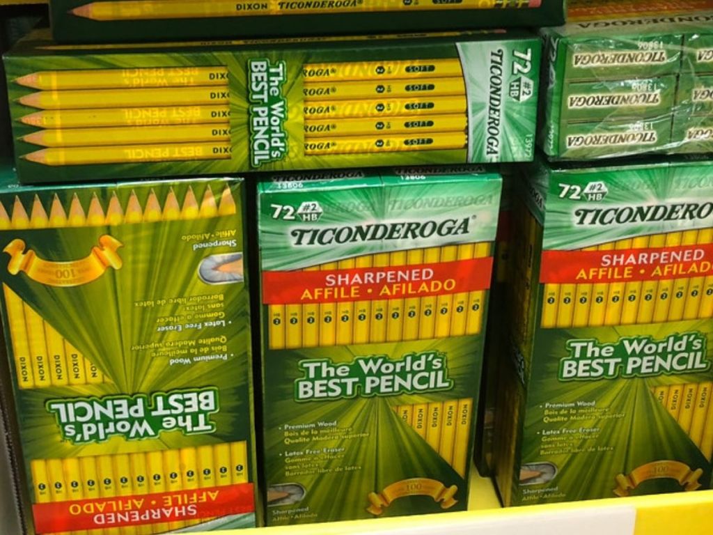 Ticonderoga pre-sharpened 72-count boxes of pencils 
