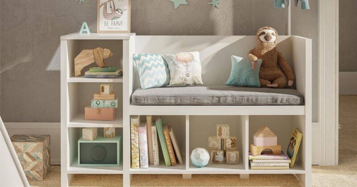 toy storage bench with cushion
