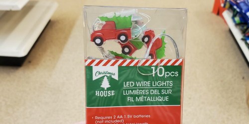 Christmas House LED Shimmer Light Strands 10-Count Only $1 at Dollar Tree