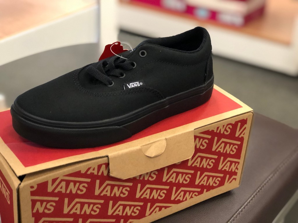 Vans Men's Shoes on shoebox in store
