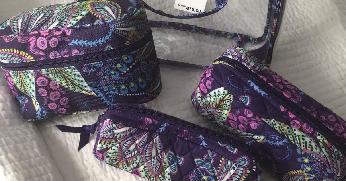 vera bradley 4 piece travel set