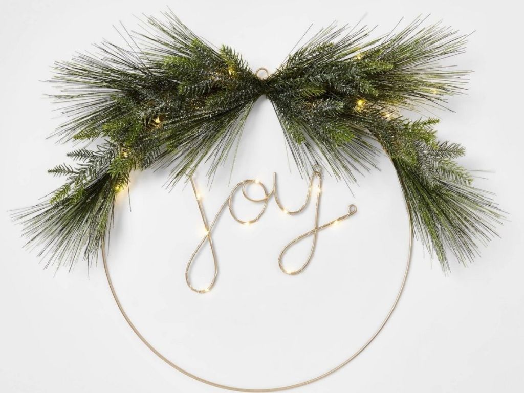 45-inch light up LED Joy wreath