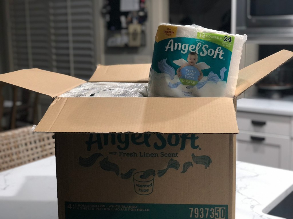 angel soft toilet paper in box