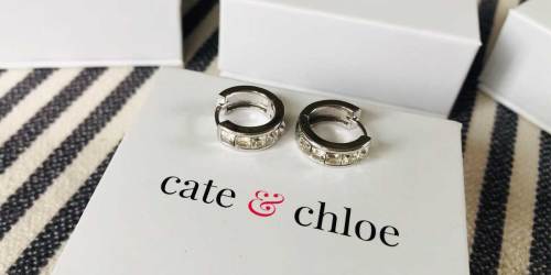 Cate & Chloe 18K Gold-Plated Earrings w/ Swarovski Crystals Only $16.80 Shipped
