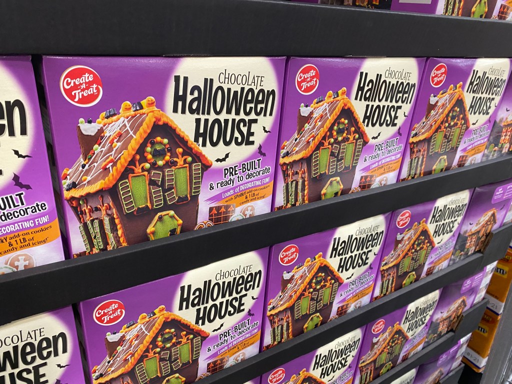 chocolate halloween house many on shelf many at costco