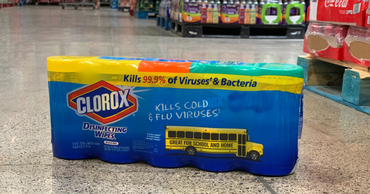 clorox wipes big pack in store on ground