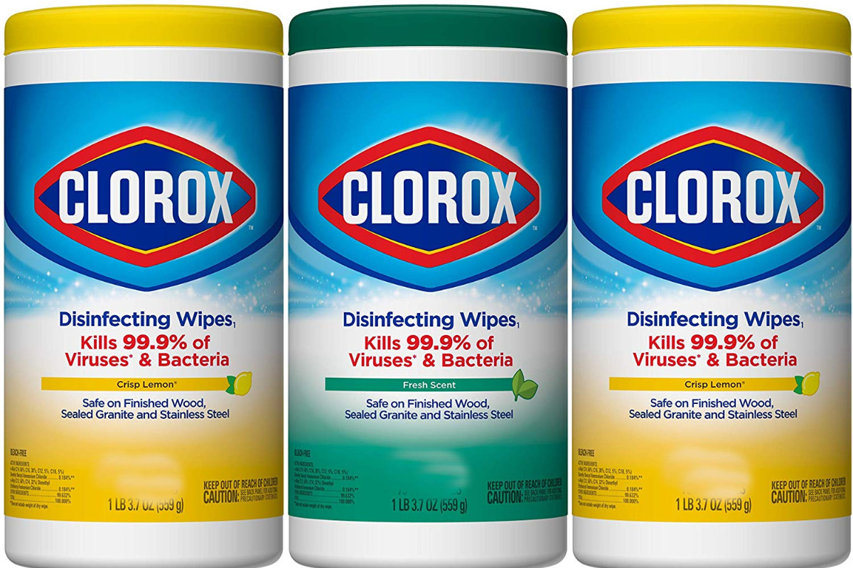 clorox wipes fresh scent and lemon