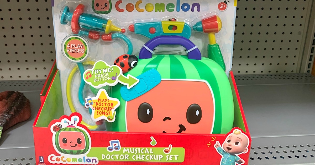 COCOMELON MUSICAL DOCTOR CHECKUP SET CASE 4 PLAY PIECES JJ Toddler Kids Toys NEW 