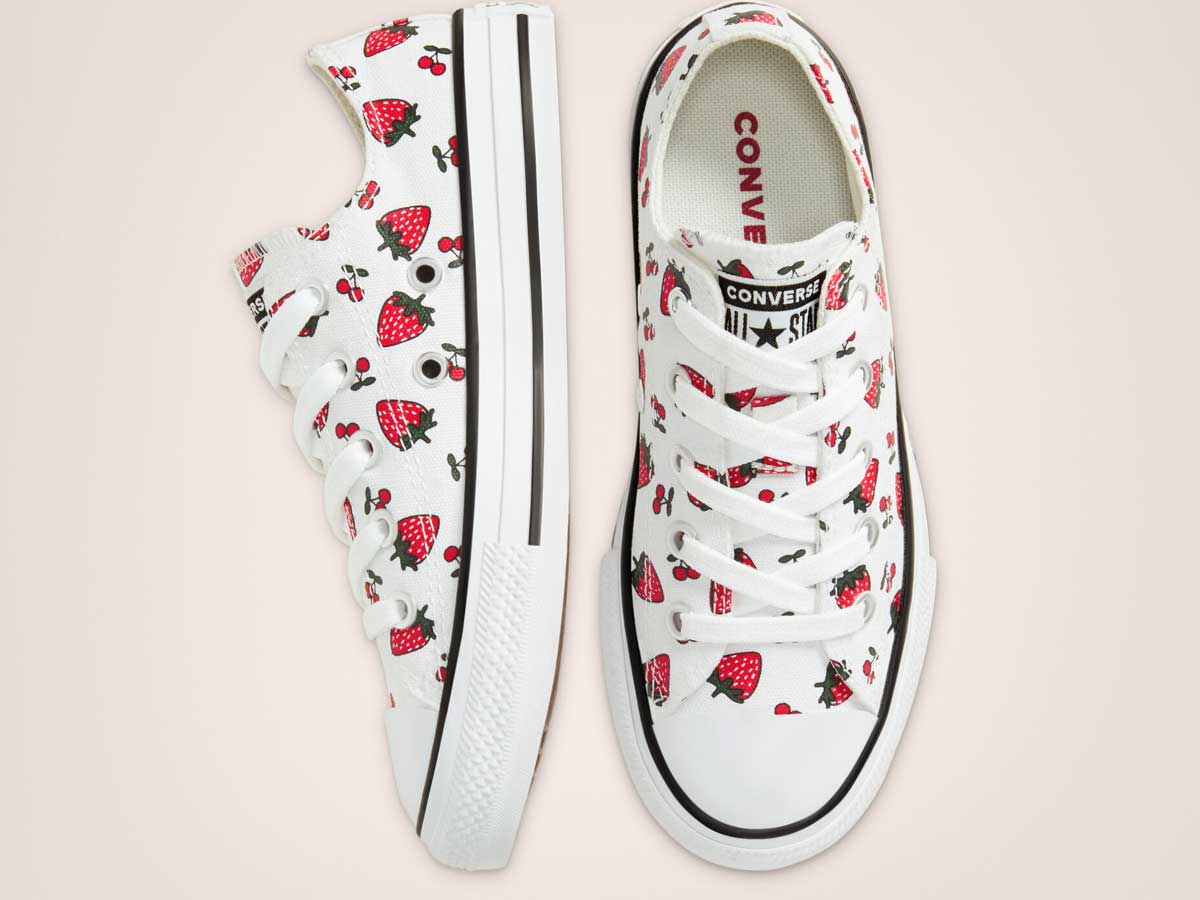 strawberry print converse