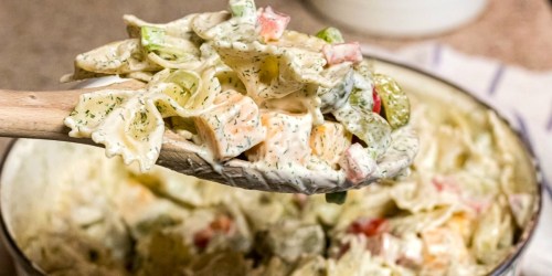 Easy Dill Pickle Pasta Salad Recipe