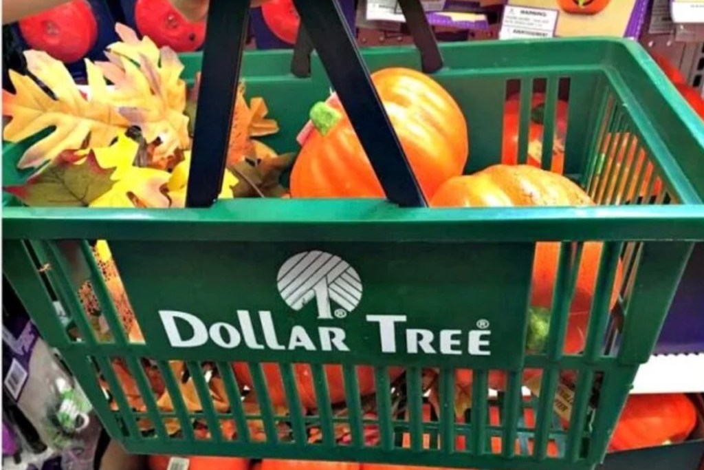 dollar tree basket of diy halloween decor