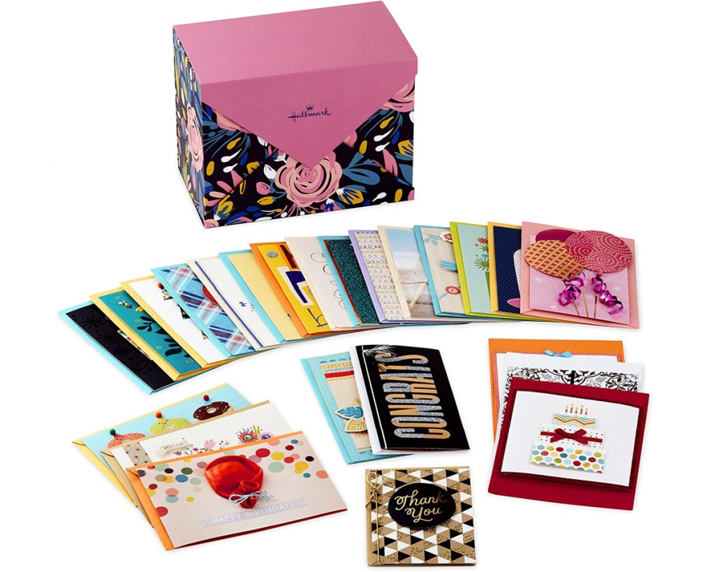 hallmark cards with storage box