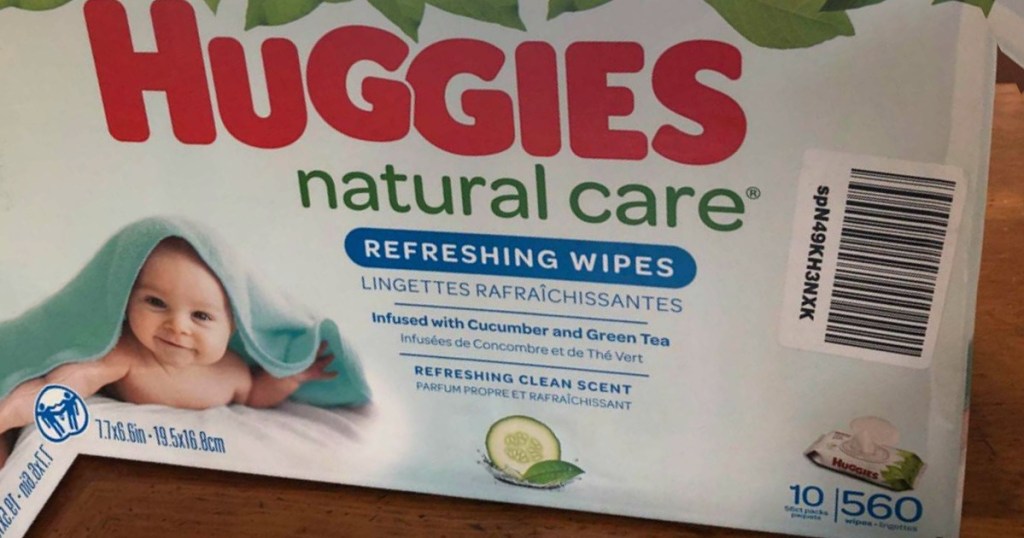 large box of huggies wipes