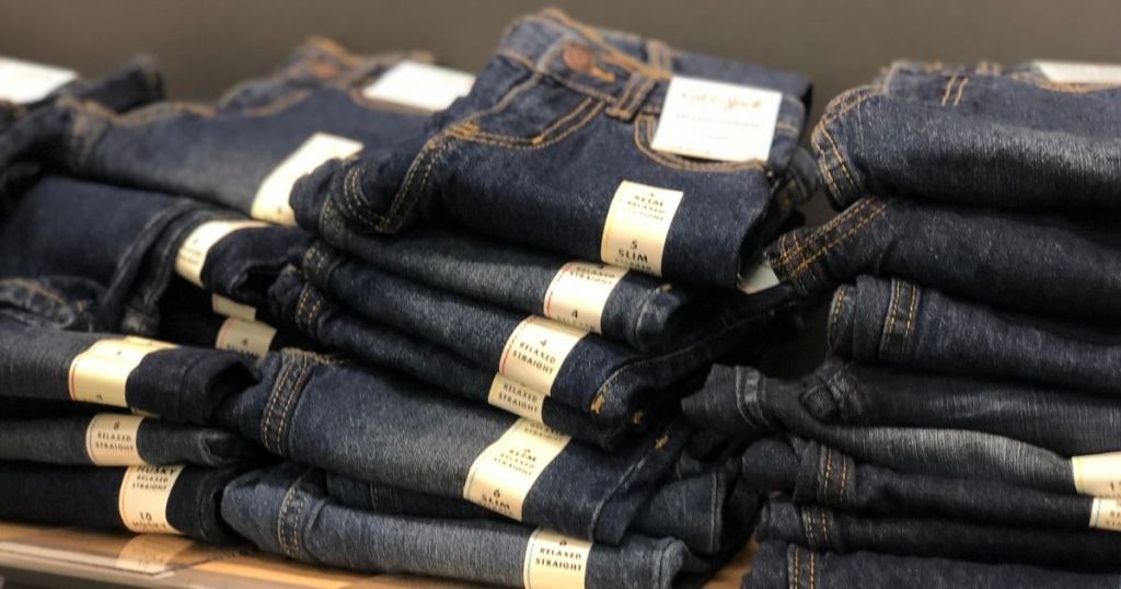 pile of kids target jeans