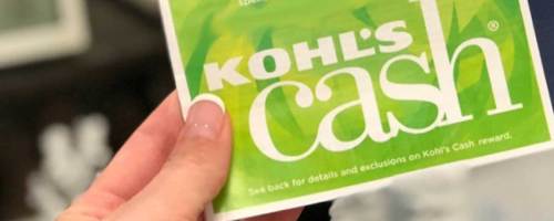 hand holding kohls cash