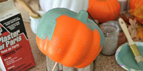 Dollar Tree DIY – Make These Easy Painted Pumpkins for Frugal Fall Decor!