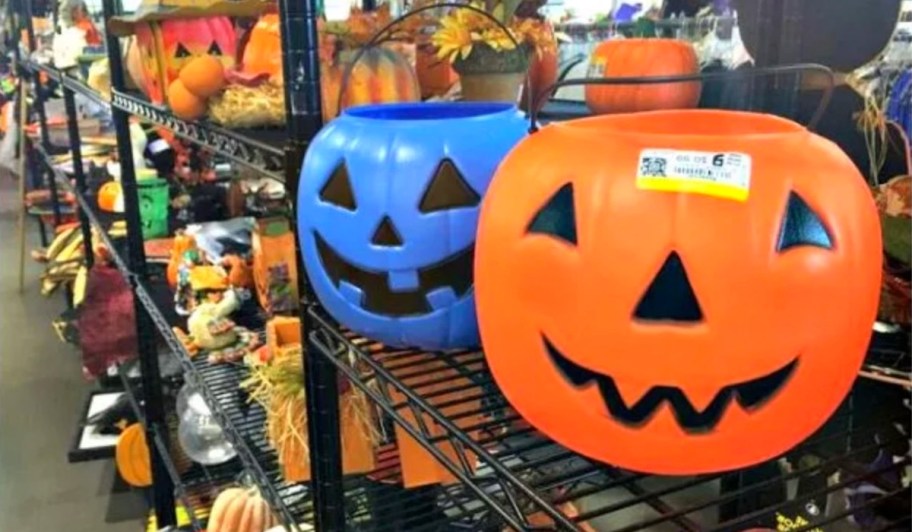 pumpkin baskets dollar tree