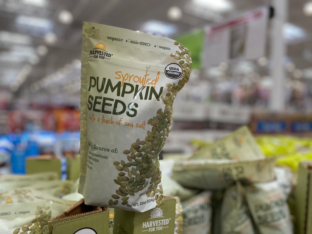 sprouted organic pumpkin seeds