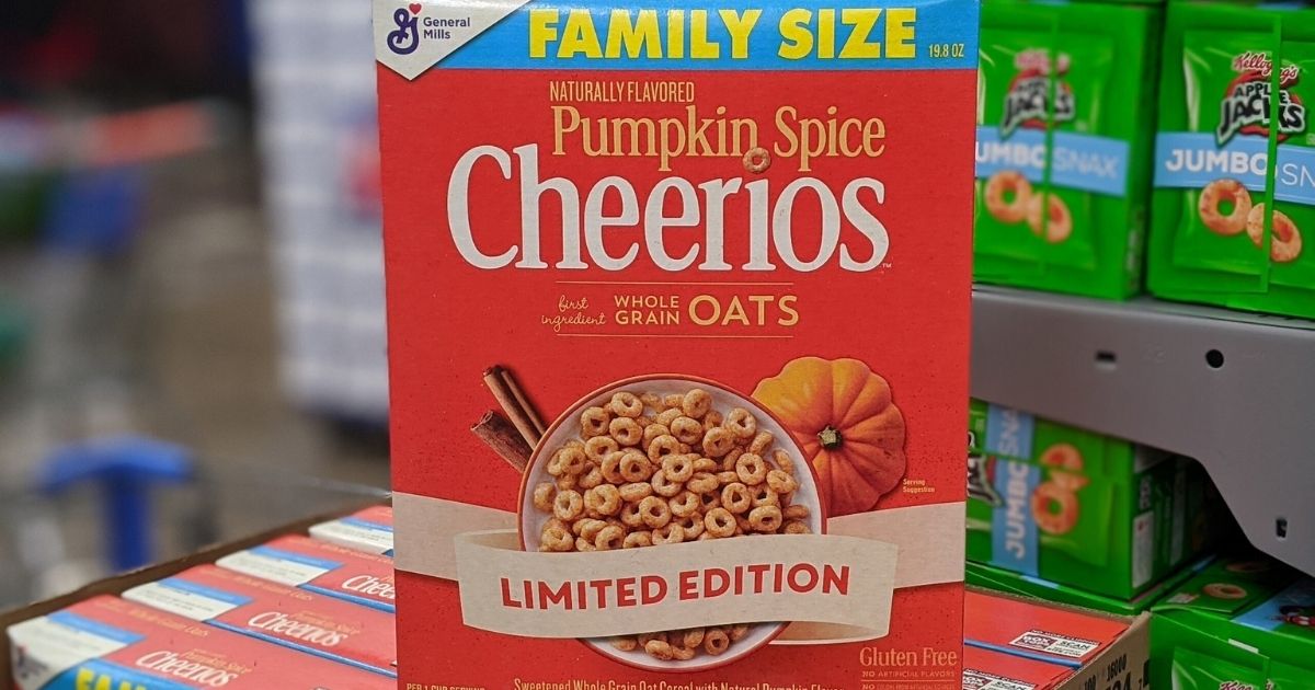 family size of pumpkin spice cheerios in store