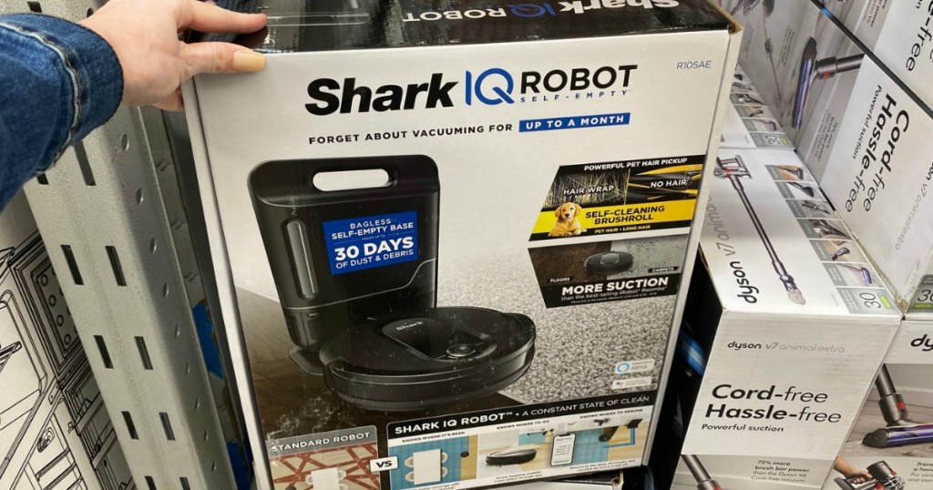 shark IQ robot vacuum in box