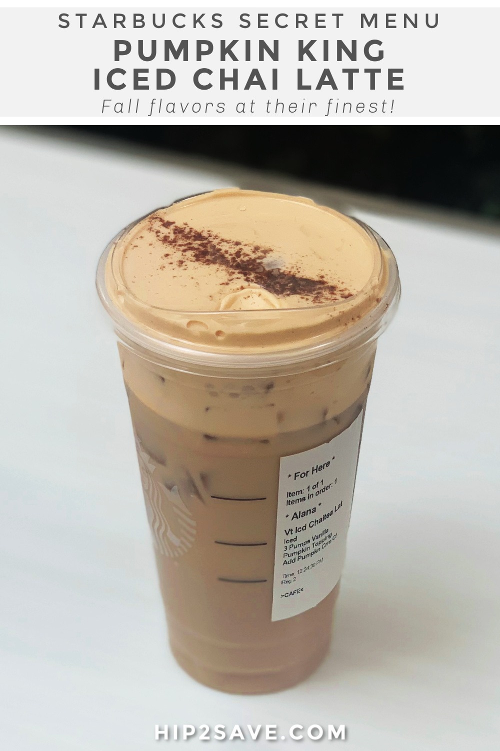 Order a Starbucks Iced Chai Tea Pumpkin Latte Off the Secret Menu