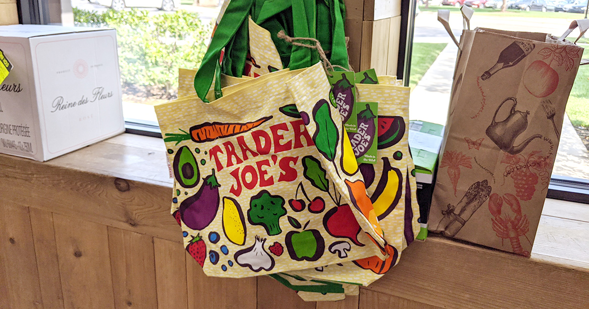 38 choix Trader Joe's réutilisables Shopping Grocery Bag Neuf avec étiquettes U Pick 2 To 10 