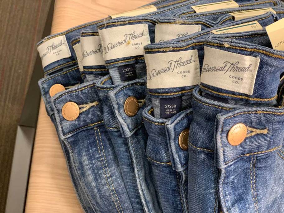 target women's universal thread jeans