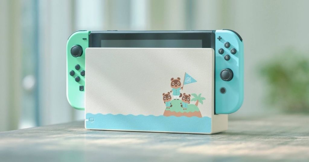 Nintendo Switch Animal Crossing Console on table
