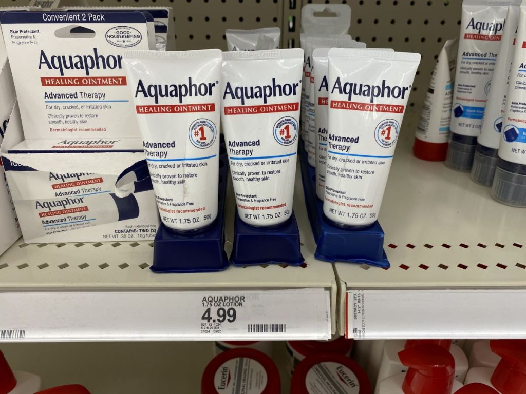 display of Aquaphor at Target