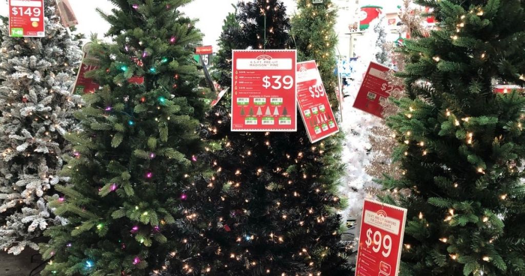 Black Christmas Tree at Walmart