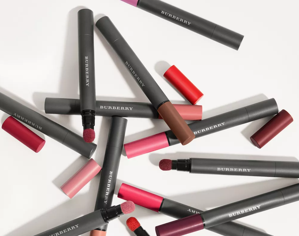 group of Burberry lip stains