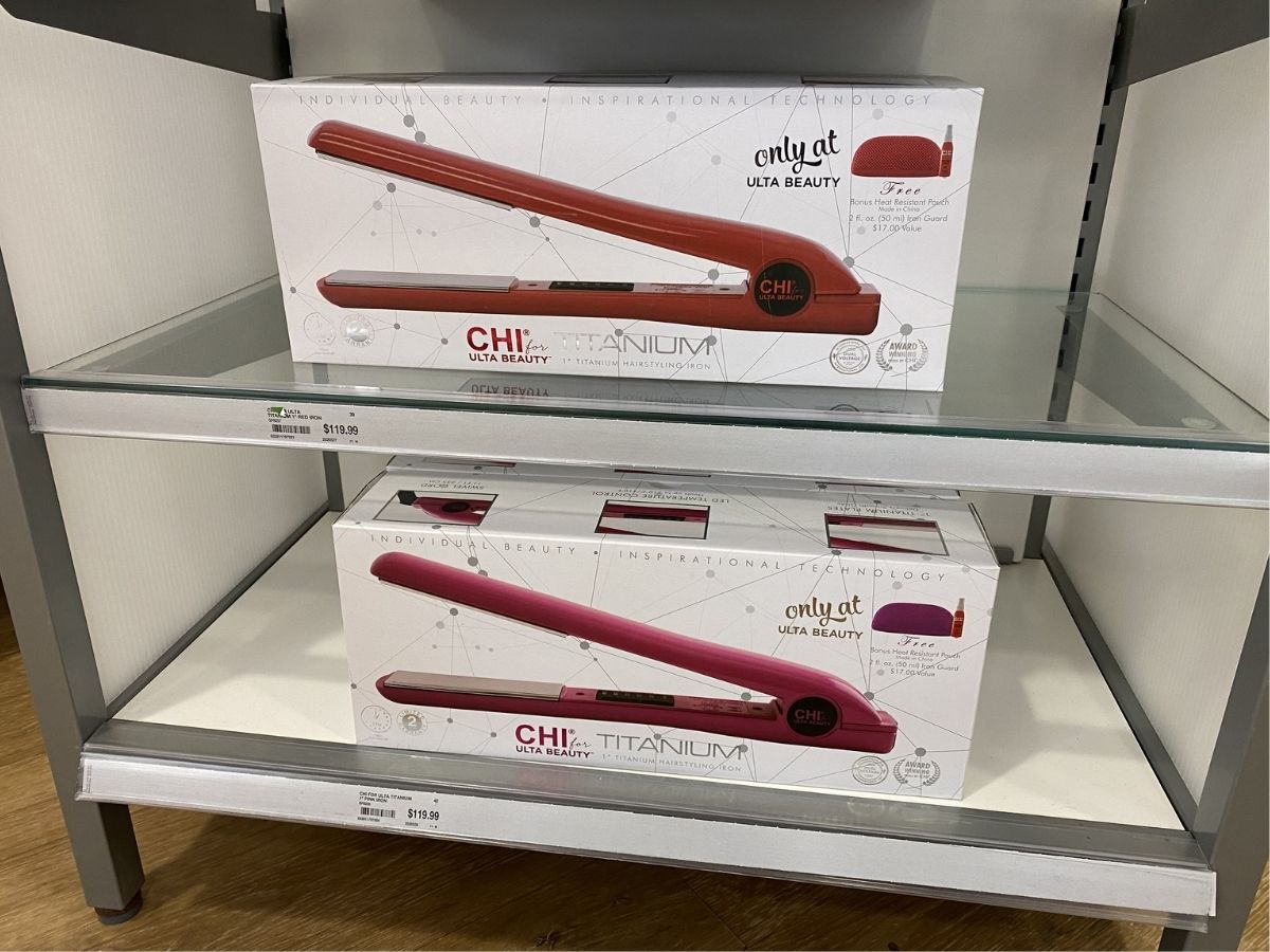 Chi for ulta beauty top red temperature control hairstyling iron