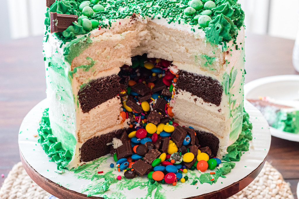 candy filled cake 