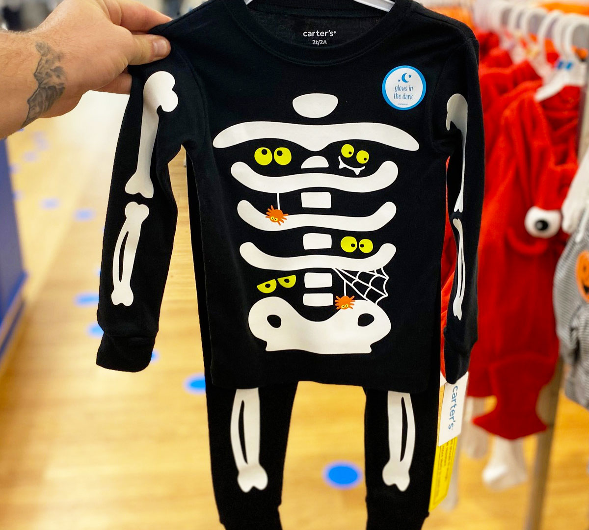 carters skeleton pajamas