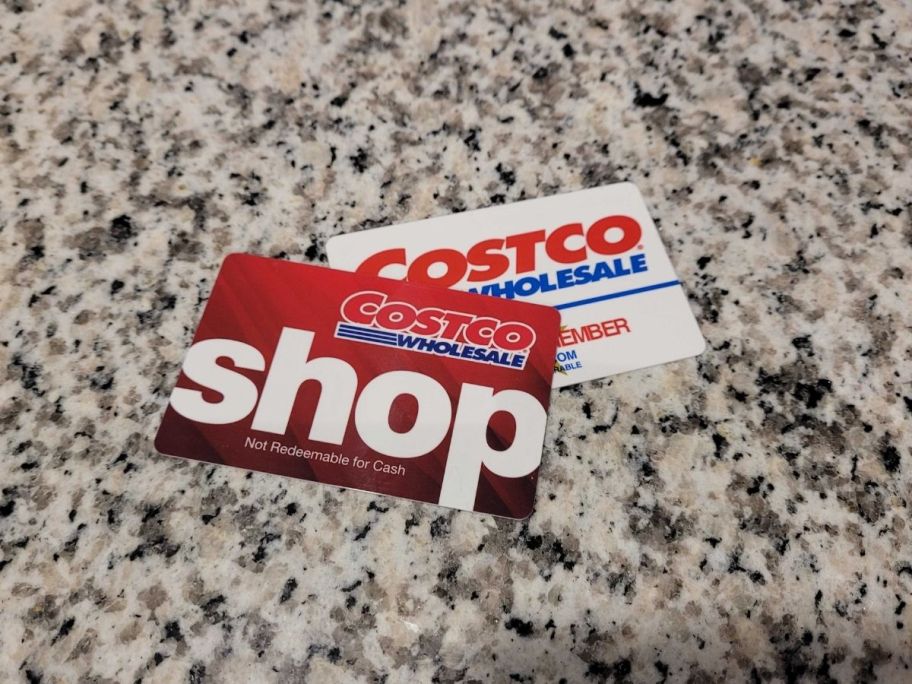 Costco shop card on counter for teacher appreciation week