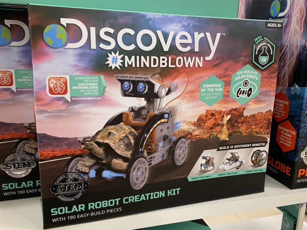kids solar vehicle kit on store display