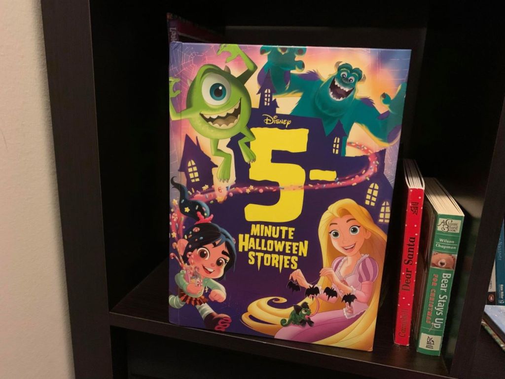 Disney 5-Minute Halloween Stories book on a shelf