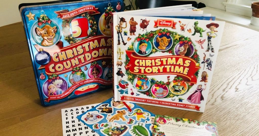 Disney Christmas countdown book and tin