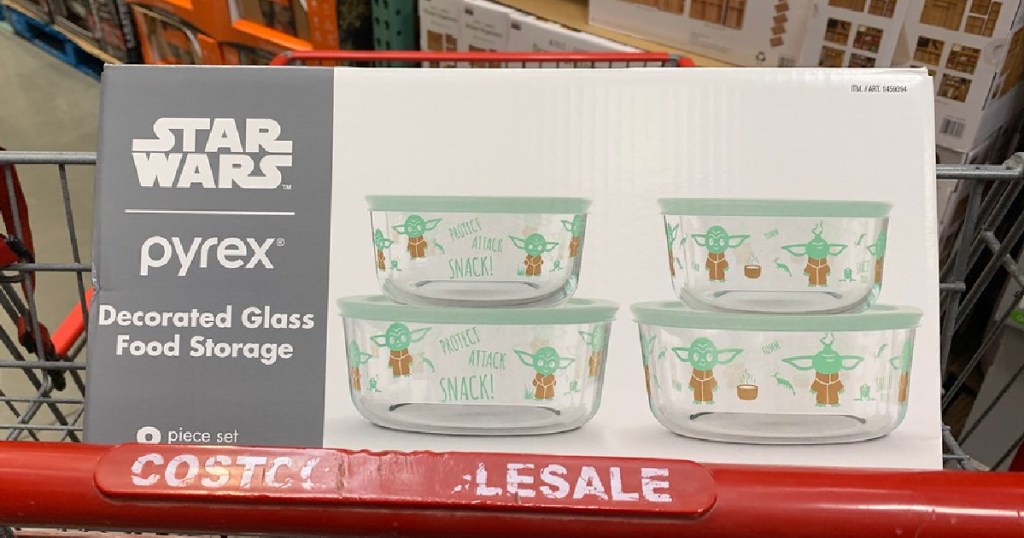 Star Wars The Child themed Pyrex food storage set in store cart
