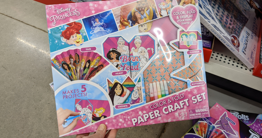 Disney Princess craft box held in hand