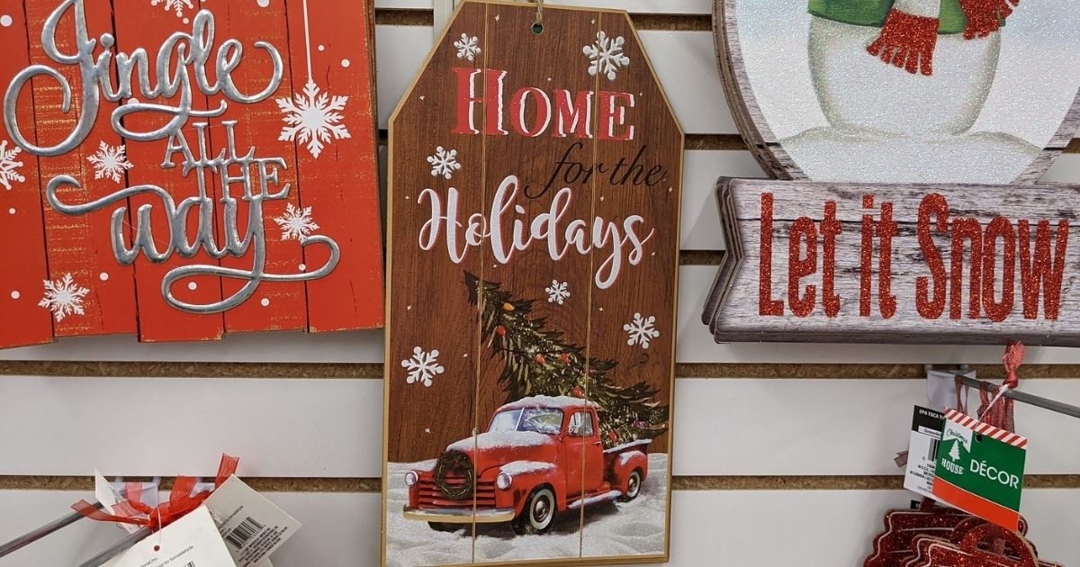 FarmhouseStyle Christmas Wall & Tabletop Decor Just 1 at Dollar Tree