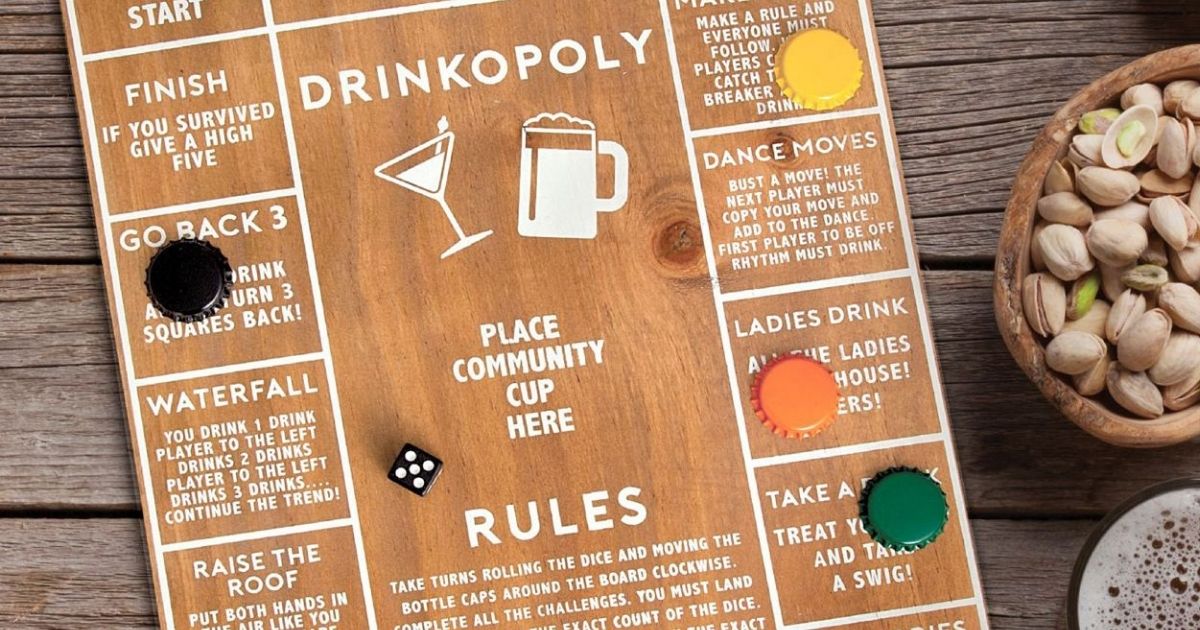 Wooden pong game By Studio Mercantile FUN ADULT DRINKING GAME BRAND NEW IN BOX 