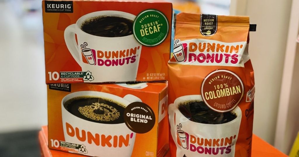 Dunkin Donuts Coffee boxes and bag