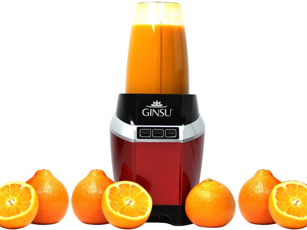 Ginsu blender with oranges